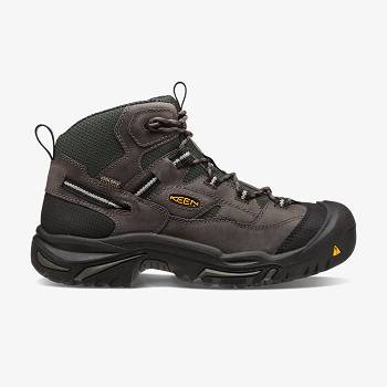 KEEN Férfi Braddock Waterproof Mid Cut (Steel Toe) Munkavédelmi Bakancs Sötét Barna